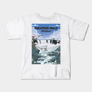 Gullfoss Falls Iceland Kids T-Shirt